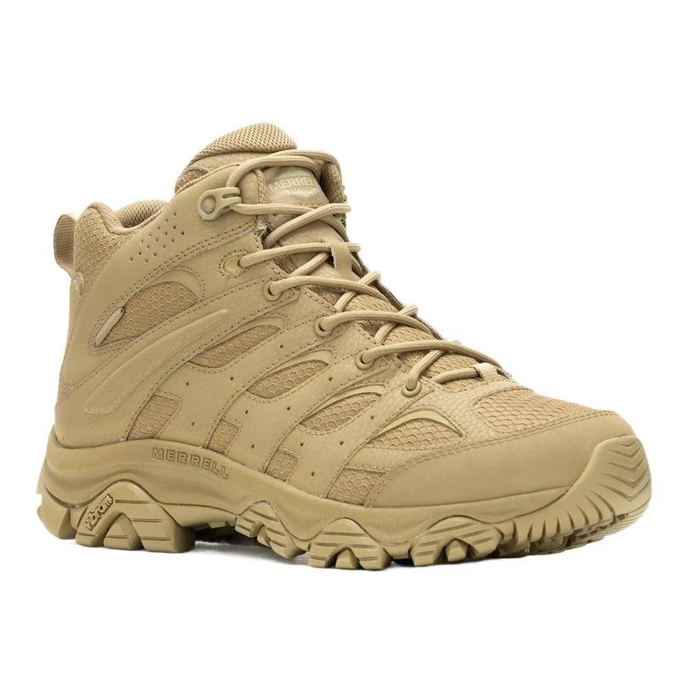 Merrell Moab 2 Tactical Mid Waterproof Boot Mens 8.5 Coyote J15849 Vibram Hiking